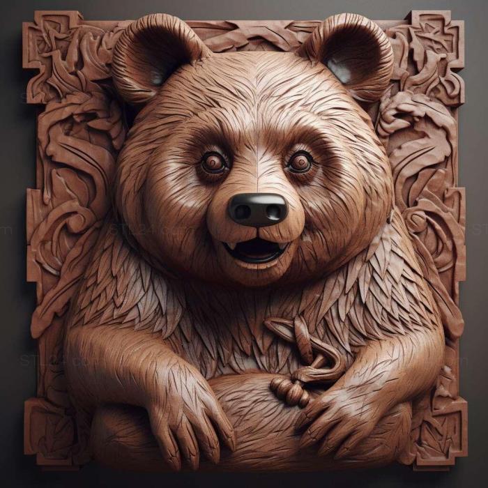 Nature and animals (panda 3, NATURE_1575) 3D models for cnc